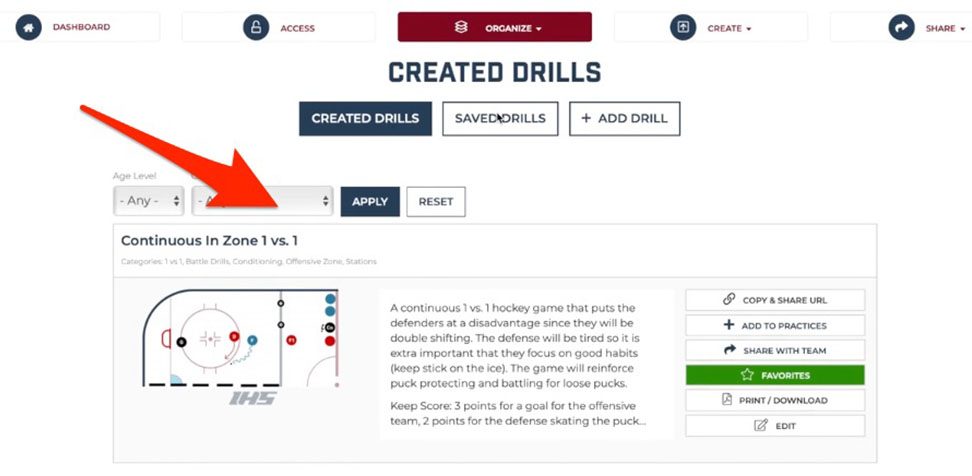 Add Categories To Your Drills